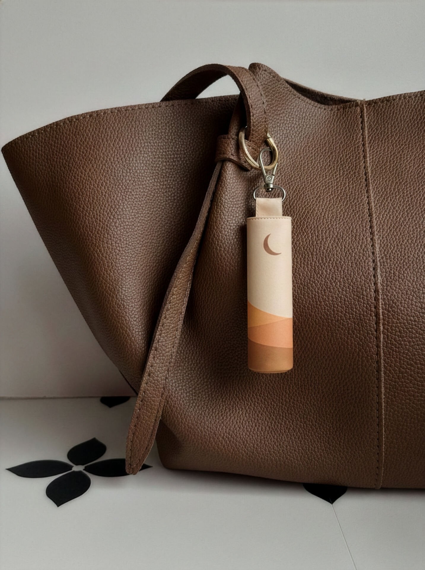 Waterproof travel prayer mat sajadah with bag charm in desert sand by Sedels