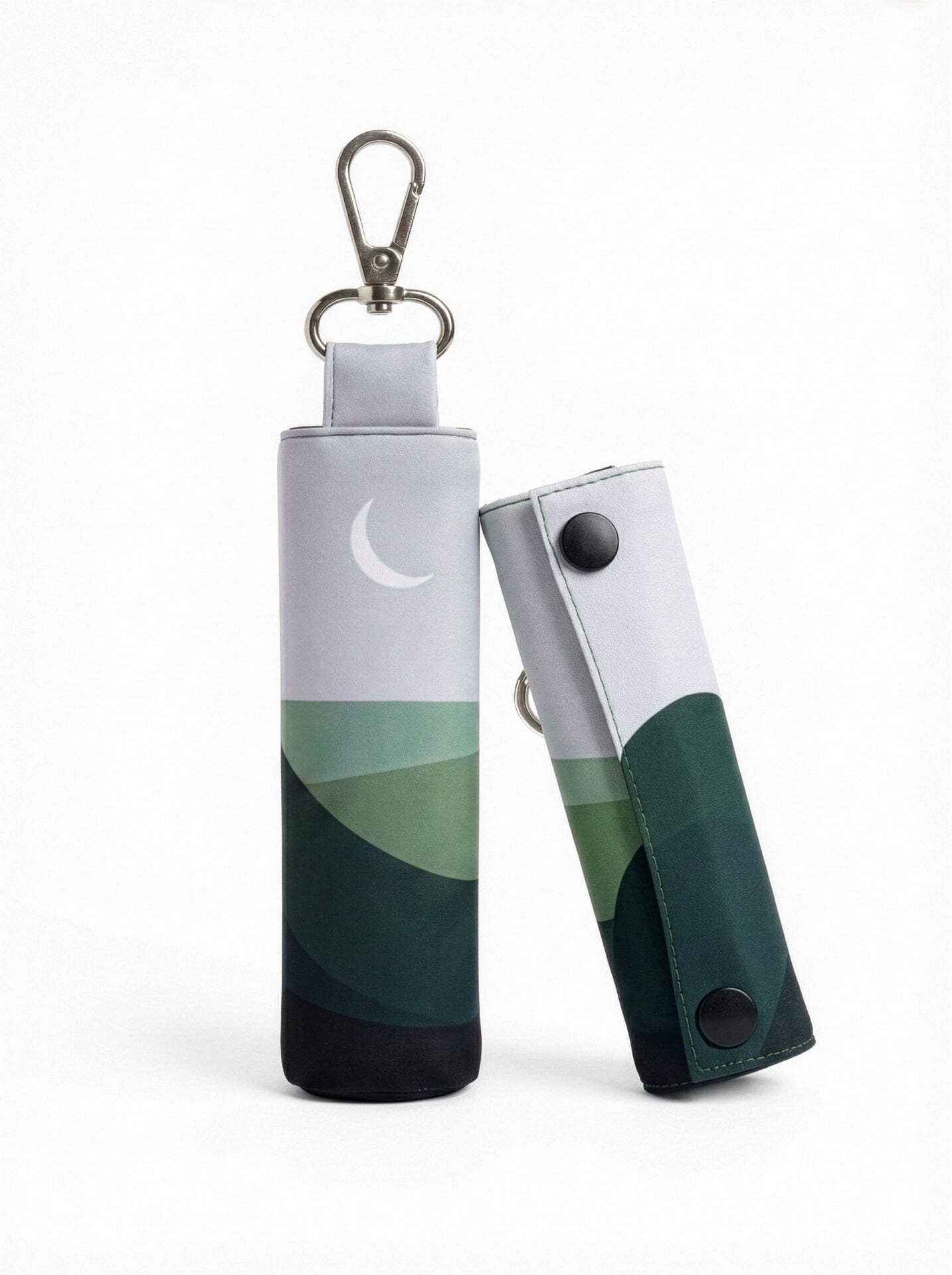 Waterproof travel prayer mat sajadah with bag charm in forest green by Sedels