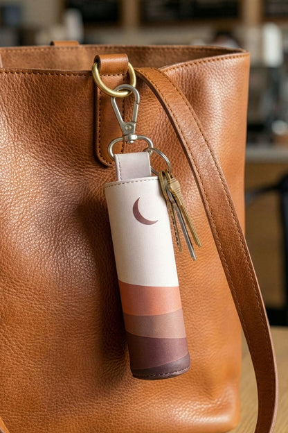 Waterproof travel prayer mat sajadah with bag charm in earth brown by Sedels