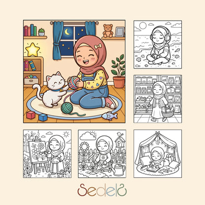 Cozy Moments Bold and Cute Coloring Book - Relaxing Daily Life Coloring Pages